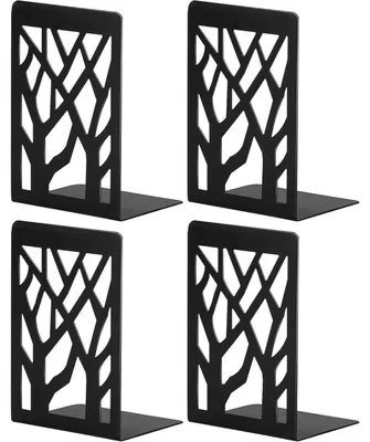 Zdjęcie produktu dla Metalowe podkładki do książek, czarne, 2 sztuki, do ciężkich książek, dekoracja wnętrz, wymiary: 12x9x17,5 cm