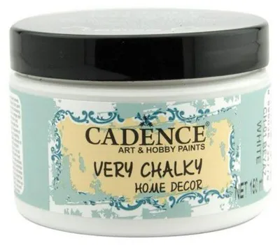 Image de Cadence Kreidefarbe Home Decor, blanc - peinture super mate pour un look vintage