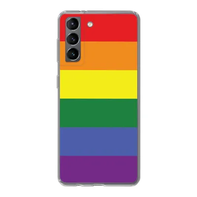 Produktbild von MuchoWow® Handyhülle Schutzhülle Hülle für Samsung Galaxy S21 Regenbogen - Stolz - Regenbogenfahne Silikon Softcase Handy Hülle - Softcase