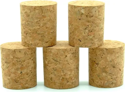 Produktbild von 5 x Natürlich Konischer Korken 30/29mm - Korkstopfen, Flaschenkorken, Korken für Weinflaschen