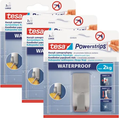 Obrázek produktu pro Vodotěsný samolepicí koupelnový háček Tesa x 3