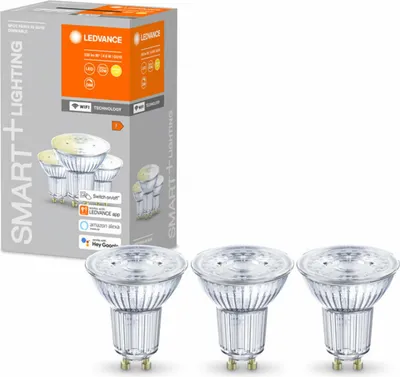 Produktbild von Ledvance Smart WIFI LED-Lampen dimmbar PAR16/PAR51 GU10/5W (40W) matt 350 lm 2700 K warmweiß 3 Stück
