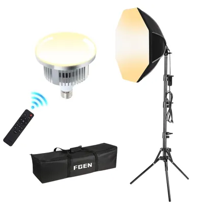 Obrázok produktu pre LED softbox, 60 W, s diaľkovým ovládaním, nastaviteľná teplota farby 2700-6400 K, 50 cm