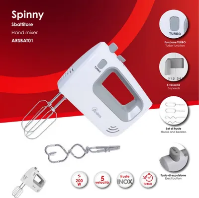 Image de Batteur électrique à main Ardes Spinny ARSBAT01 200 W Blanc