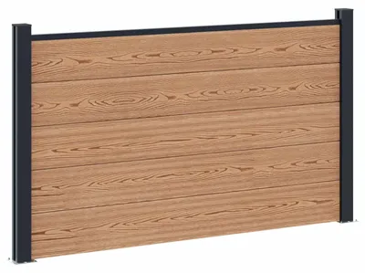 Produktbild von vidaXL Zaunelement WPC und Aluminium Braun