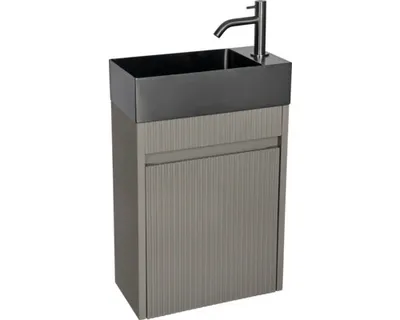 Obrázek produktu pro Umývátko HURA L nerezová ocel antracit 40 x 22 x 11 cm 38.101.86