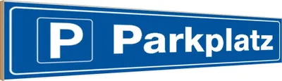 Produktbild von vianmo Holzschild 10x46 cm Parkplatz Parken Straßenschild
