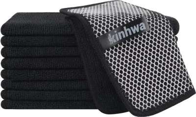 Zdjęcie produktu dla Ściereczki z mikrofibry 20 sztuk 30x30cm czarne Superchłonne i niestrzępiące się