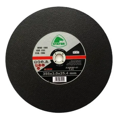 Obrázek produktu pro Řezný kotouč na železo T41, 355 x 3 x 25,4 mm, STAYER