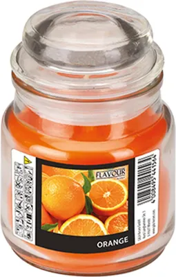 Produktbild von Gala Flavour by GALA Bonbonglas mit Wachsfüllung Ø 60 mm, 85 mm orange - Orange 96933 Duftkerzen mit Deckel Design-Kerzen