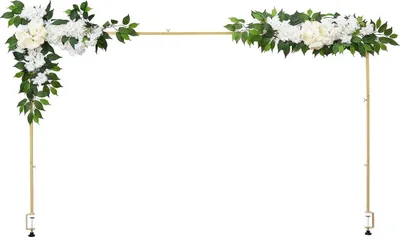 Produktbild von Über-Tisch-Stangenständer mit Klemmen, einstellbare Länge 71–249 cm und Höhe 33–106 cm, Tischbogenständer mit Blumenaccessoires, goldener Ballonrahmen für Hochzeiten, Geburtstagsfeiern und Weihnachtsdekorationen