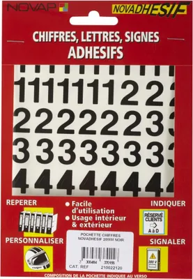 Image de Chiffre autocollant sur planche en plastique