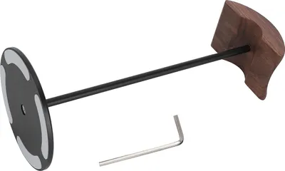 Produktbild von Kopfhörerständer aus Aluminiumlegierung, Walnuss-Kopfhörerhalter, Tischaufhänger, metallisches Schwarz