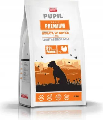 Image de PUPIL PREMIUM M&L Light&Senior riche en dinde 12 kg