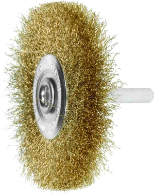 Produktbild von Lessmann Schaft-Rundbürste Messingdraht 0,20 mm, Bürsten-⌀xBesatzbreite: 70X10 mm