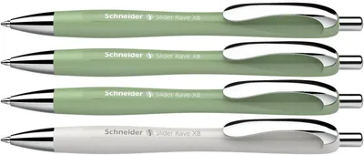 Produktbild von Schneider AG Slider Rave, Clip, Stick-Kugelschreiber, Nachfüllbar, Blau, 4 Stück(e), Extradick