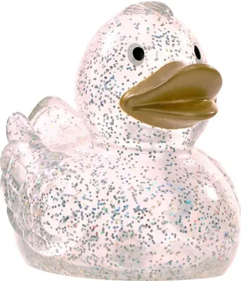 Produktbild von Ente glitzergold - unifarbene Enten - Quietscheente - Badeente - ca. 8 cm gross