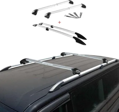 Produktbild von Dachreling + Dachträger Satz für Fiat Doblo 2010-2021 Langer L2 Alu Grau