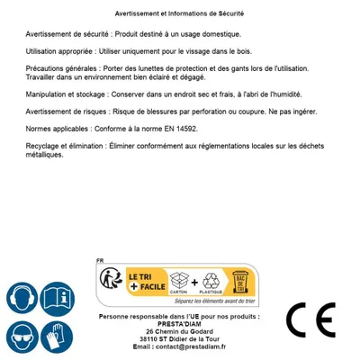 Image de 50 Vis Bois Tête Fraisée Galvanisées+ Tx 40 - 8x240 mm - D-Work