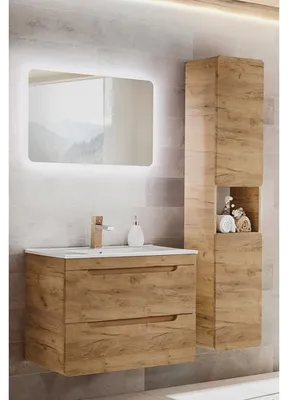 Image de Ensemble meuble vasque + Grande armoire - 60 cm - Archipel Craft