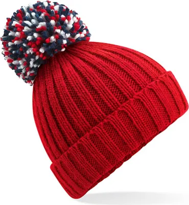 Immagine prodotto di Beechfield B390 | Hygge Beanie - Fodera in shearling di alta qualità - Colore: rosso classico - Taglia: unica