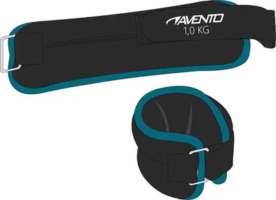 Produktbild von Avento Handgelenk-/knöchelgewicht Aus Neopren 2 X 1kg Schwarz Schwarz One Size