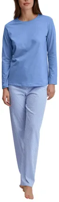Productafbeelding van CALIDA Lovely Nights Pyjama, damesmodel, kleur: blauw (hydrangea), maat: 40-42