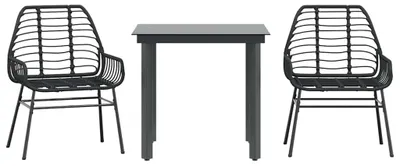 Zdjęcie produktu dla VidaXL 3334534, Czarny, Żywica, Stal, 800 mm, 740 mm