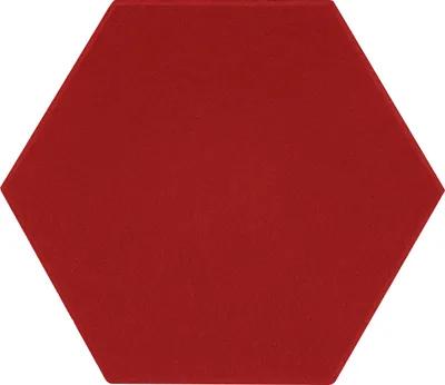 Obrázek produktu pro 12 kusů akustických panelů, 9 mm, šestiúhelníkové, vysoká hustota, 30 × 35 cm, červené (nelepící)