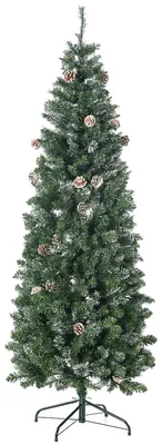 Produktbild von 180 cm hoher kš¹nstlicher Weihnachtsbaum mit Tannenzapfen, 618 Zweigen und Metallfu?, grš¹n