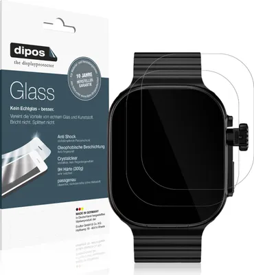 Produktbild von 2x Schutzfolie für Lokmat XH12C - Anti-Shock 9H Folie dipos Glass Kunststoffglas