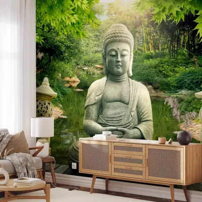 Produktbild von Selbstklebende Folie Fototapete - Buddha's garden 98x70 cm Orient 10110903-12