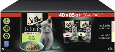 Produktbild von Sheba Katzennassfutter Junior 40 x 85 g Geflügel in Sauce
