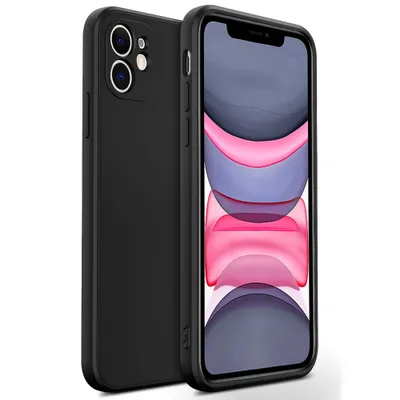 Immagine prodotto di custodia iPhone 11, Custodia in gomma siliconica liquida, antiurto e antigraffio per iPhone 11 Nero