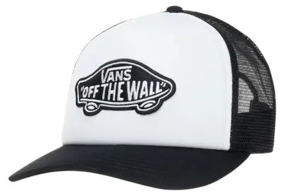 Image de Vans - Casquette trucker « Classic » à visière arrondie pour homme PP978 (taille unique) (blanc/noir)