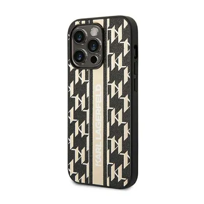 Image de Karl Lagerfeld Klhcp14Lpgklskw Iphone 14Pro 6,1 Hardcase Brązowy/Brown Monogram Stripe