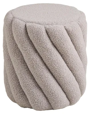 Immagine prodotto di Sana - Pouf rotondo in teddy grigio ø38x40 cm