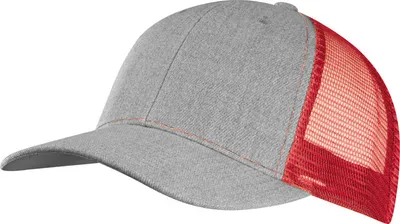 Produktbild von Basecap mit Netz / Farbe: grau-rot