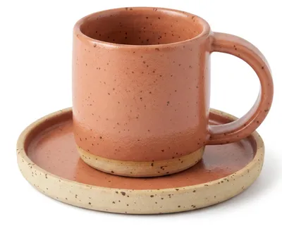 Produktbild von HU.KA Sorso Espressotasse 100 ml mit Untertasse handgefertigt in Polen