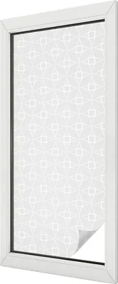 Obrázek produktu pro Vitrážová fólie na okno - 116x50 cm - vitrážový vzor - neprůhledná dekorativní fólie na ochranu soukromí - samolepicí, ochrana proti UV záření - symetrické elipsy
