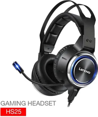 Immagine prodotto di Cuffie Lenovo Gamer HS25 con Microfono Nero