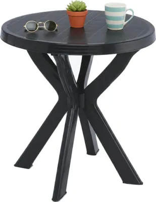 Immagine prodotto di Lorwood - Tavolo da Esterno, 70x70x72h cm Nero Antracite, 2 Posti  Italy