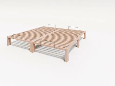 Produktbild von Gigapur G56 Doppelbett 200x200 cm Kiefer Natur Massivbett mit Lattenrost