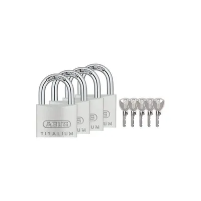 Obrázok produktu pre Visiace zámky ABUS TITALIUM (4 ks) 40 mm kľúč, 5 kľúčov (727TI/40)
