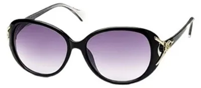 Produktbild von GKA Damen Sonnenbrille mit Farbverlauf Brille UV 400 mit goldenem Bügel Katze - schwarz