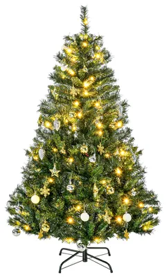 Immagine prodotto di Albero di Natale, albero di Natale artificiale, decorazioni incluse 95 cm x 95 cm x 150 cm, verde