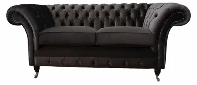Produktbild von Chesterfield Textil Sofa 2 Sitzer Polster Design Luxus Couch Stoffsofas