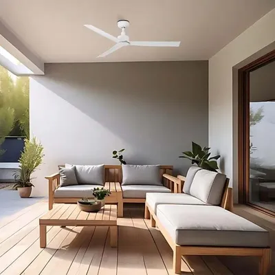 Produktbild von RIVER Deckenventilator für den Außenbereich weißer Ø125 wifi