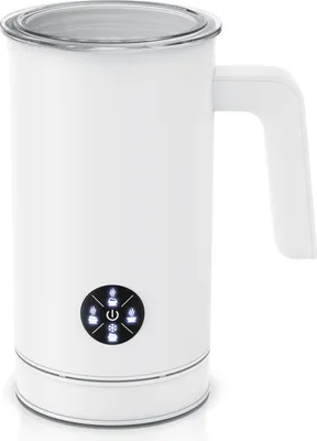 Produktbild von Arendo Milchaufschäumer elektrisch, Doppelwandgehäuse, 4 Programme, Antihaftbeschichtung, 500 W, Heiß & Kaltaufschäumen (150 & 300 ml), für Cappucino / Latte Macciato