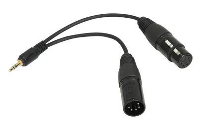 Produktbild von Nanlite CB-DMX-3.5C-1/2, Kabelsplitter, Schwarz, Männlich/Weiblich, 1 Stück(e), Forza 60C Forza 60B II Forza 60 II Forza 150B Forza 150 PavoTube II 15C PavoTube II 30C, 3.5mm, XLR